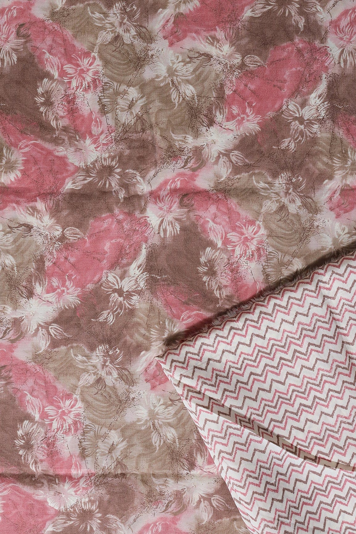 AIzaSyBcstauz-XMPRhEY21AUzeo032pxrXB5Ug - Brown And Cream Viscose Chanderi Silk Unstitched Suit (2 Piece)