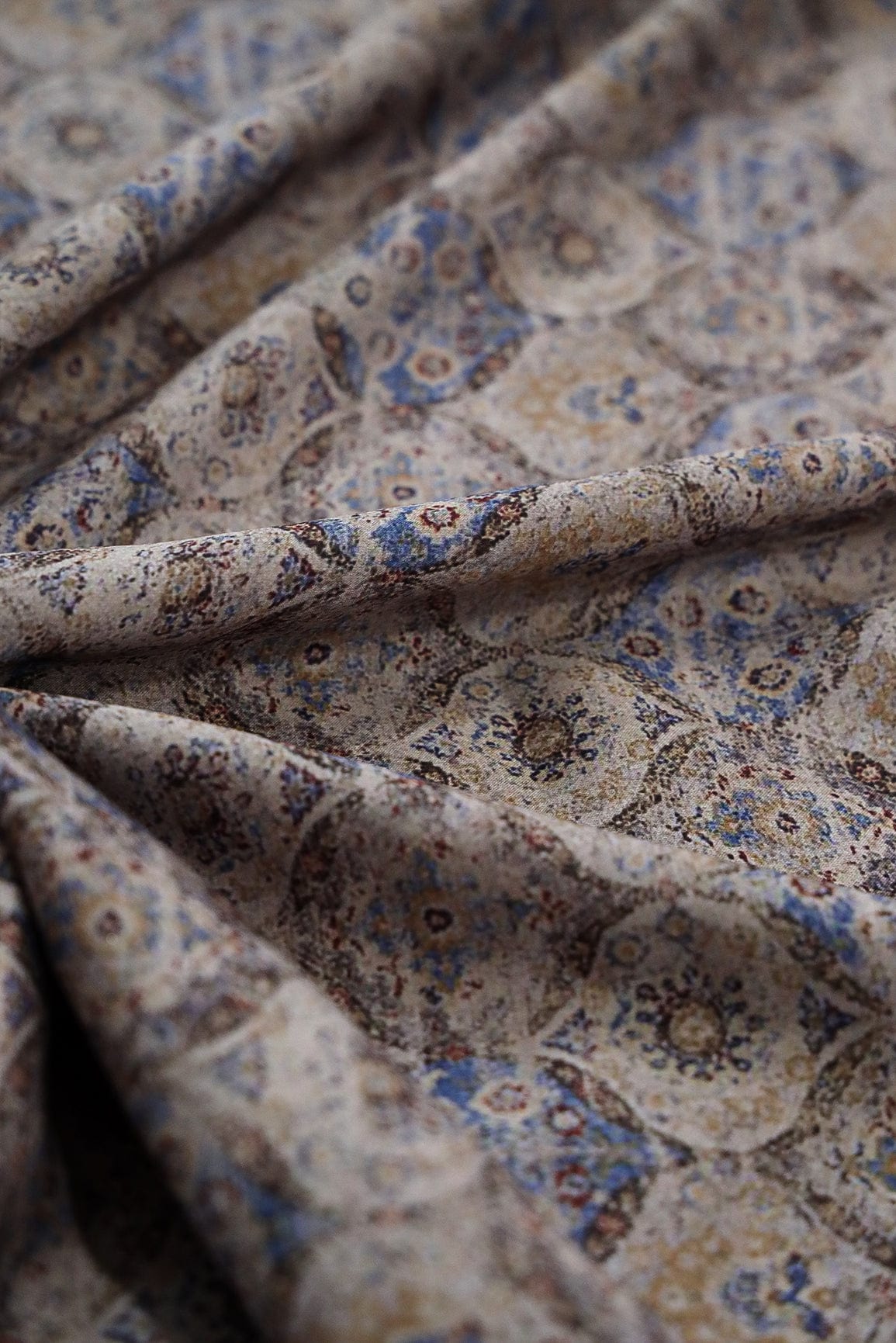 AIzaSyBcstauz-XMPRhEY21AUzeo032pxrXB5Ug - Brown Rusty Digital Print on Satin Fabric