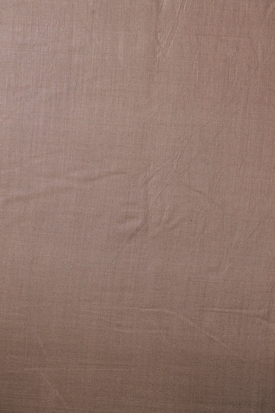 AIzaSyBcstauz-XMPRhEY21AUzeo032pxrXB5Ug - Coco Brown Dyed Viscose Chanderi Silk Fabric