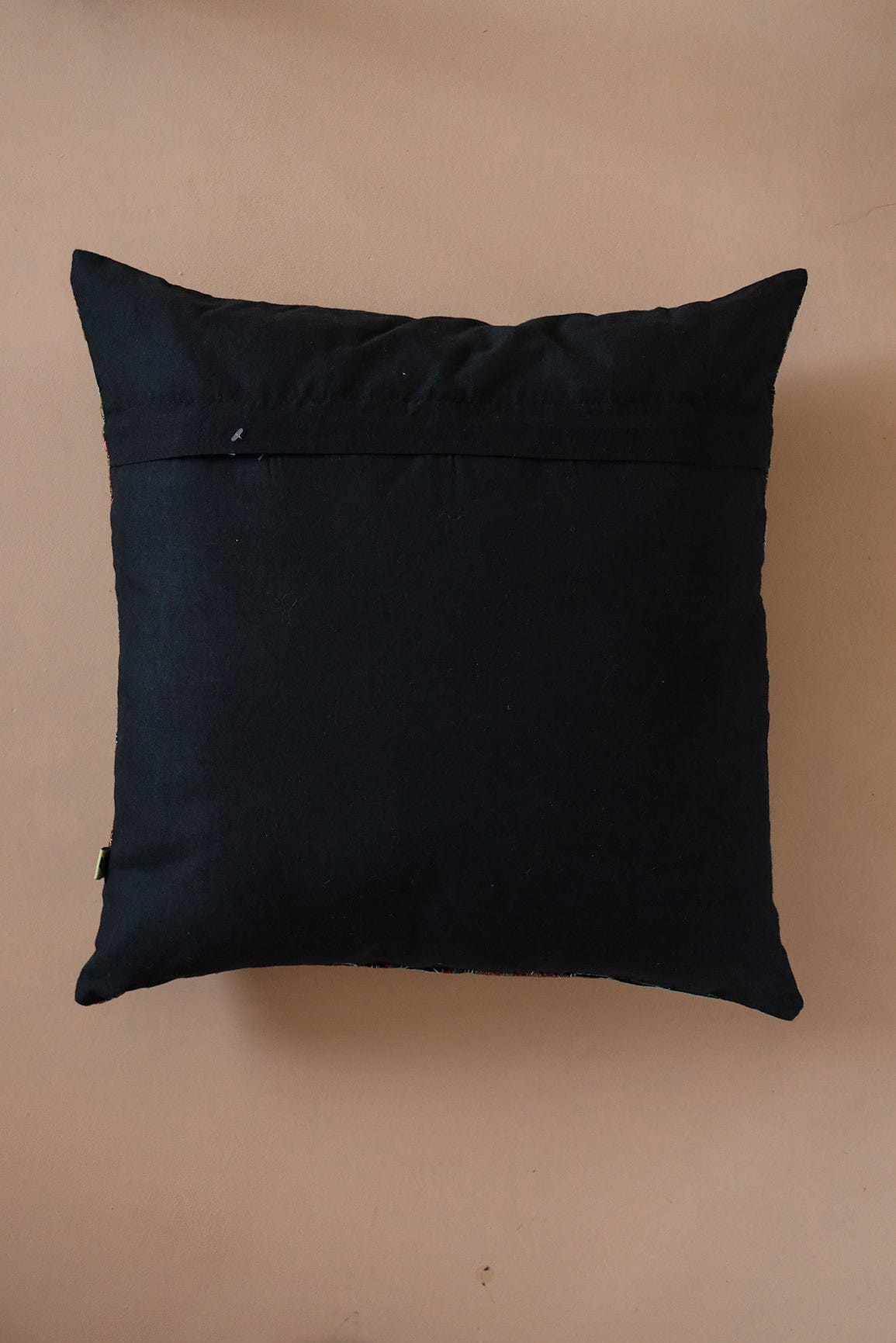 AIzaSyBcstauz-XMPRhEY21AUzeo032pxrXB5Ug - Cultural Multi-colour Embroidery on Black cotton Cushion Cover (16*16 inches)