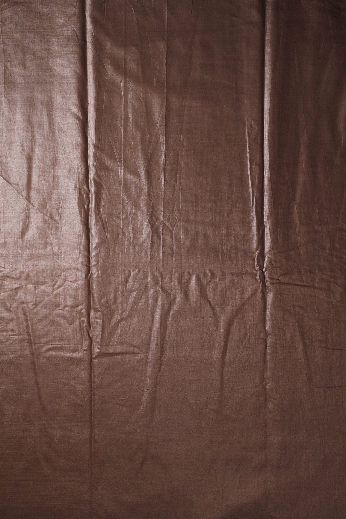 AIzaSyBcstauz-XMPRhEY21AUzeo032pxrXB5Ug - Dark Brown Dyed Viscose Chanderi Silk Fabric