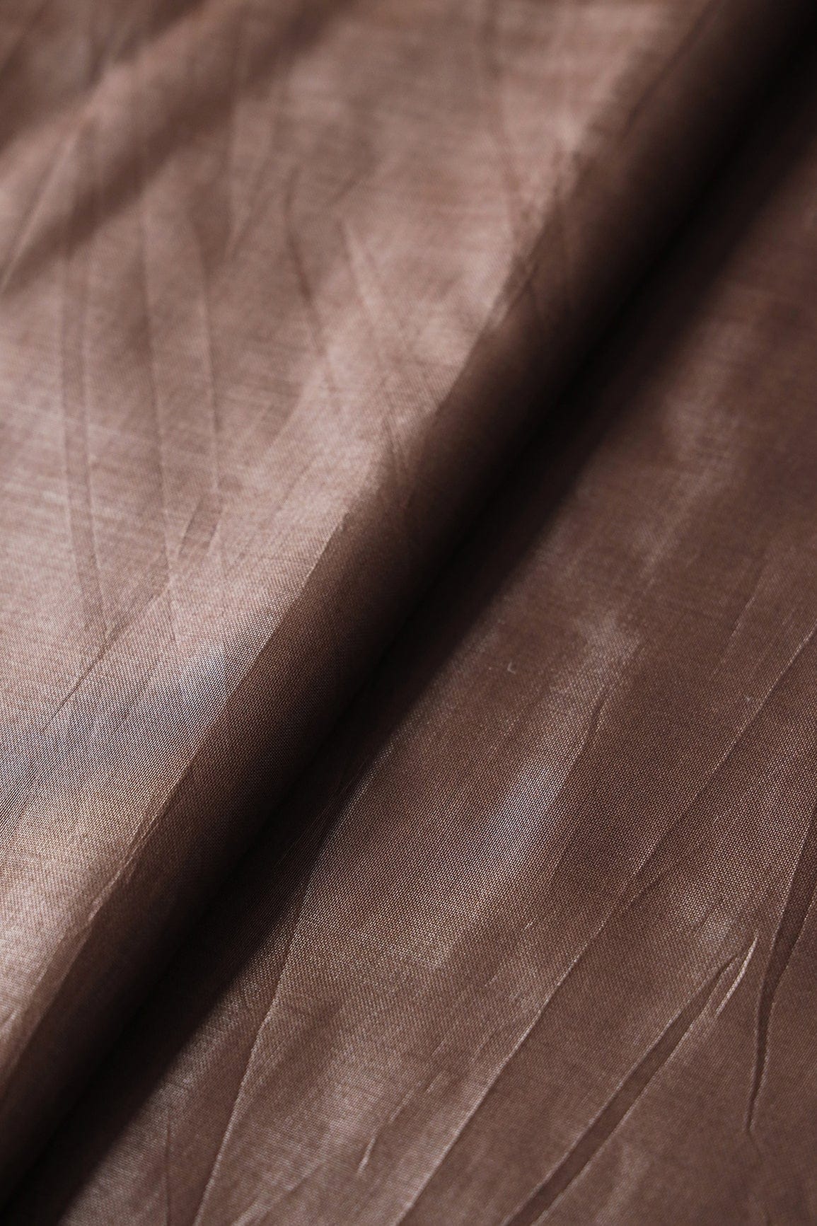 AIzaSyBcstauz-XMPRhEY21AUzeo032pxrXB5Ug - Dark Brown Dyed Viscose Chanderi Silk Fabric
