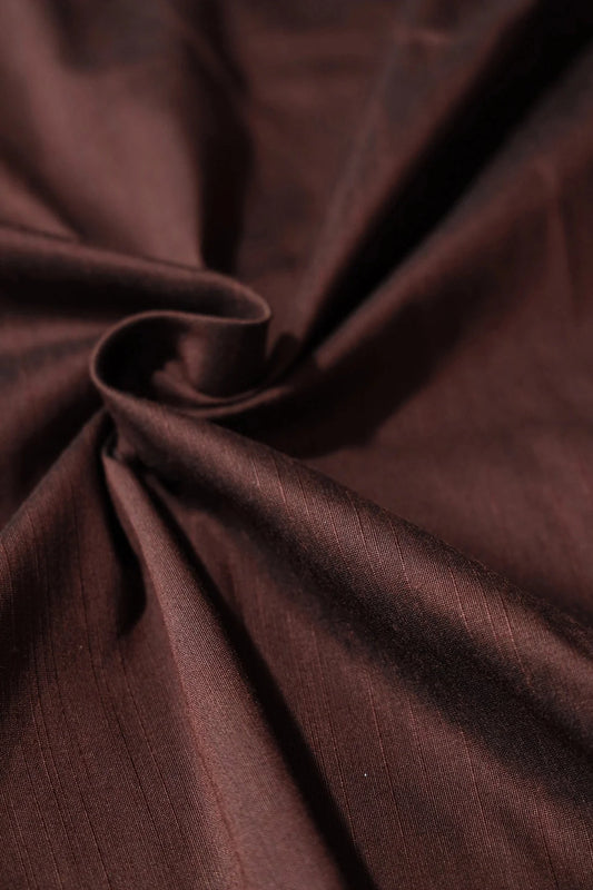 AIzaSyBcstauz-XMPRhEY21AUzeo032pxrXB5Ug - Dark Brown Raw Silk Fabric