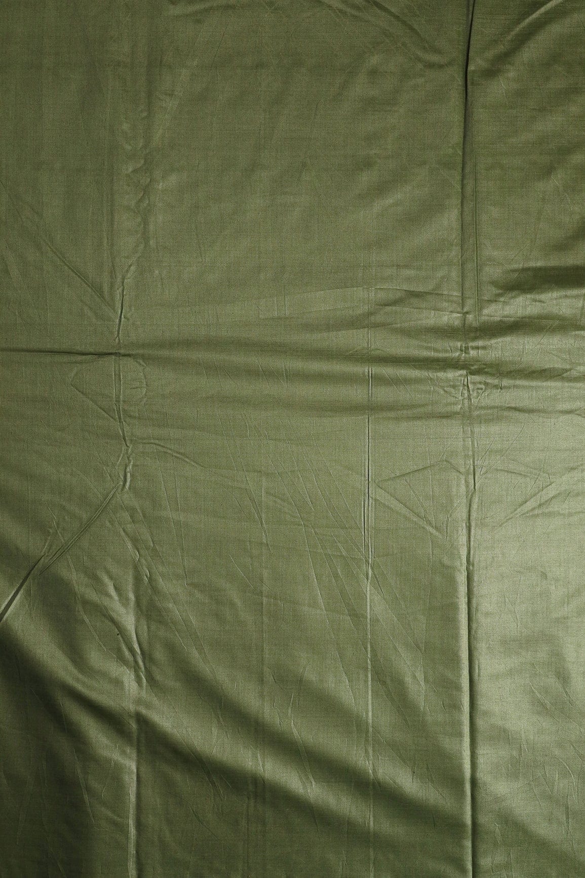 AIzaSyBcstauz-XMPRhEY21AUzeo032pxrXB5Ug - Dark Olive Dyed Viscose Chanderi Silk Fabric