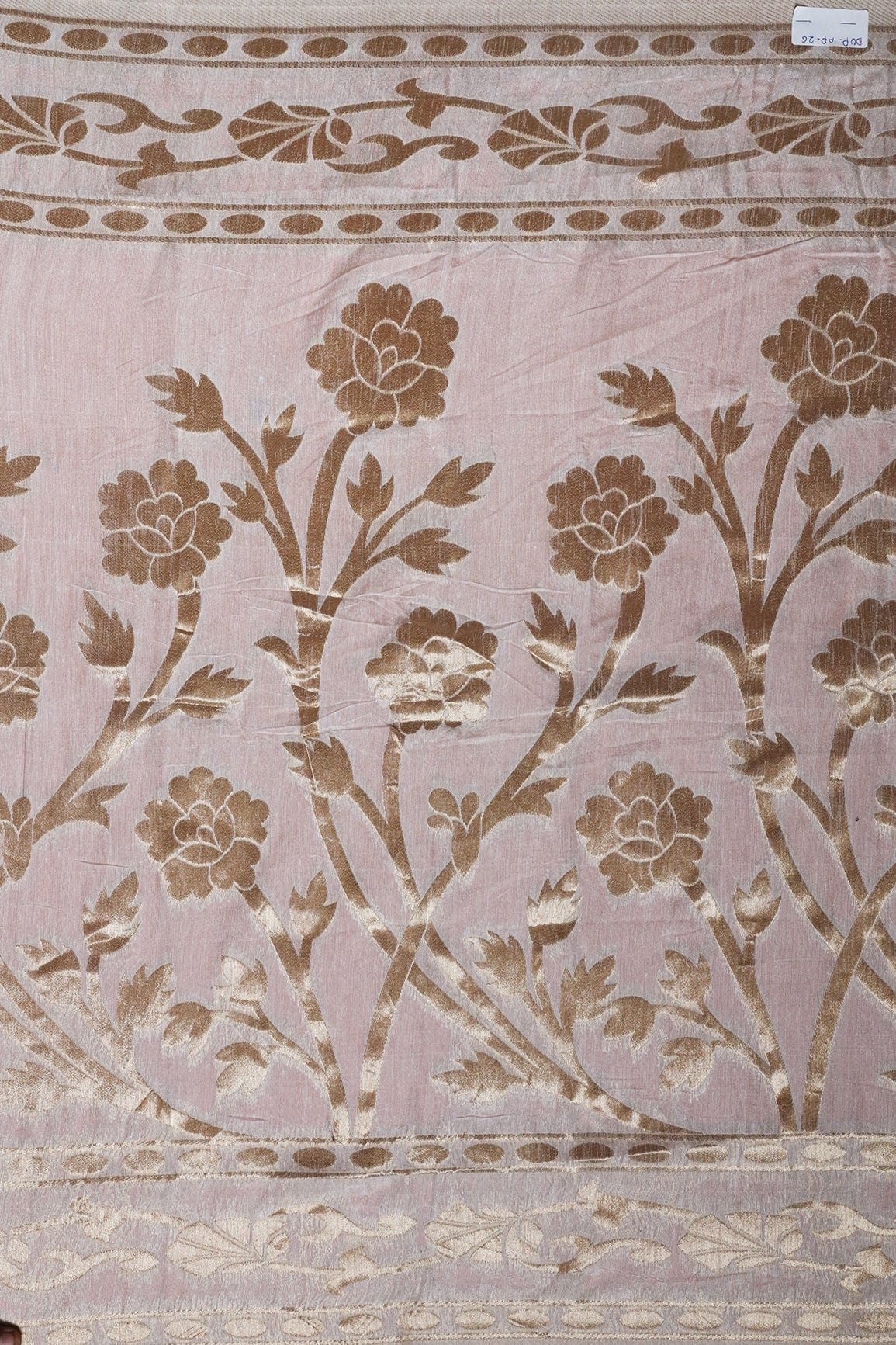 AIzaSyBcstauz-XMPRhEY21AUzeo032pxrXB5Ug - Floral Gold Zari Jacquard White Dyeable Chanderi Dupatta With Border