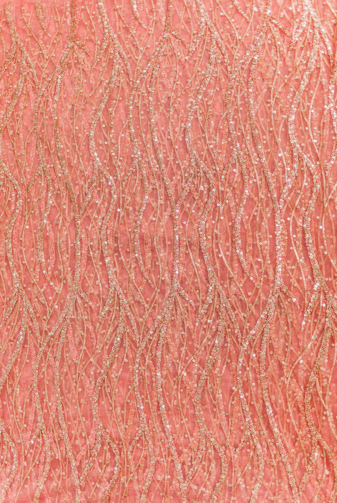 AIzaSyBcstauz-XMPRhEY21AUzeo032pxrXB5Ug - Gold And Silver Sequins With Baby Pink Thread Embroidery on Baby Pink Soft Net