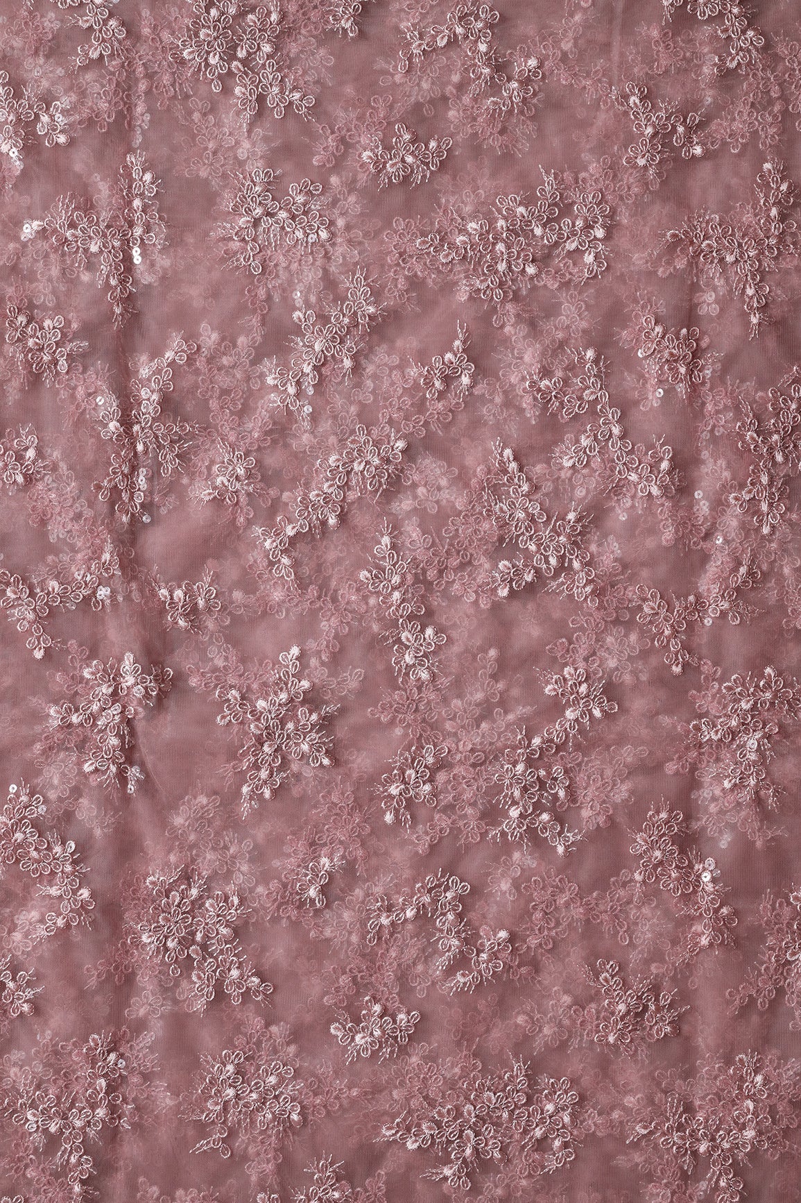 AIzaSyBcstauz-XMPRhEY21AUzeo032pxrXB5Ug - Exclusive Mauve Thread With Sequins Abstract Embroidery Work On Mauve Soft Net Fabric