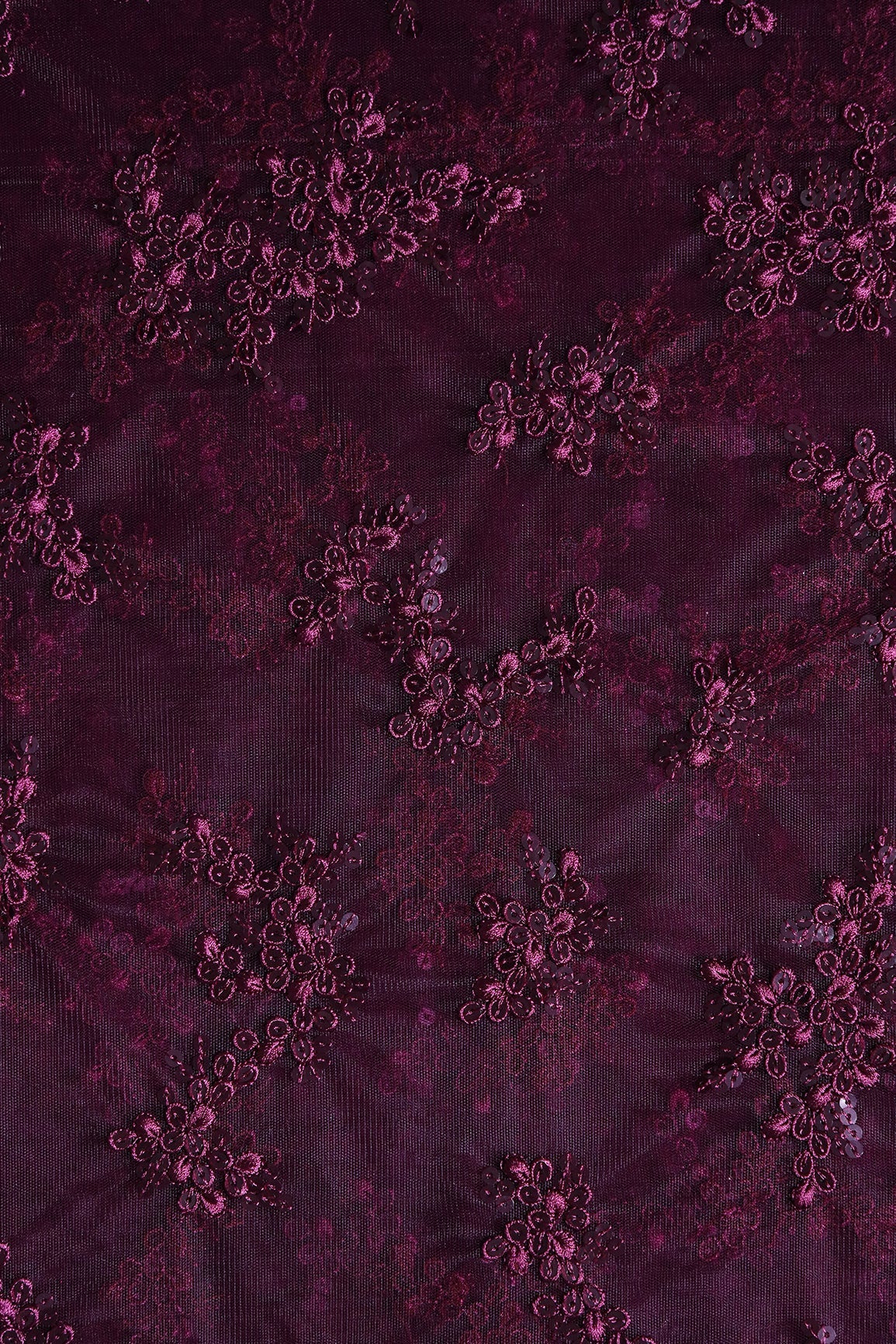 AIzaSyBcstauz-XMPRhEY21AUzeo032pxrXB5Ug - Exclusive Wine Thread With Sequins Abstract Embroidery Work On Wine Soft Net Fabric