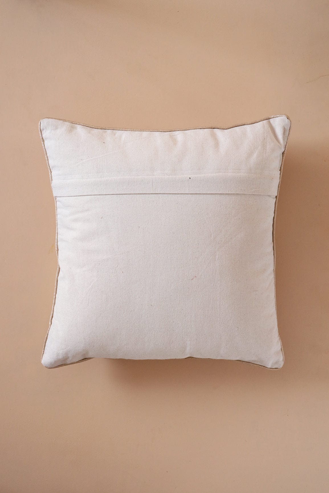 AIzaSyBcstauz-XMPRhEY21AUzeo032pxrXB5Ug - Floral Embroidery on off white cotton Cushion Cover (16*16 inches)
