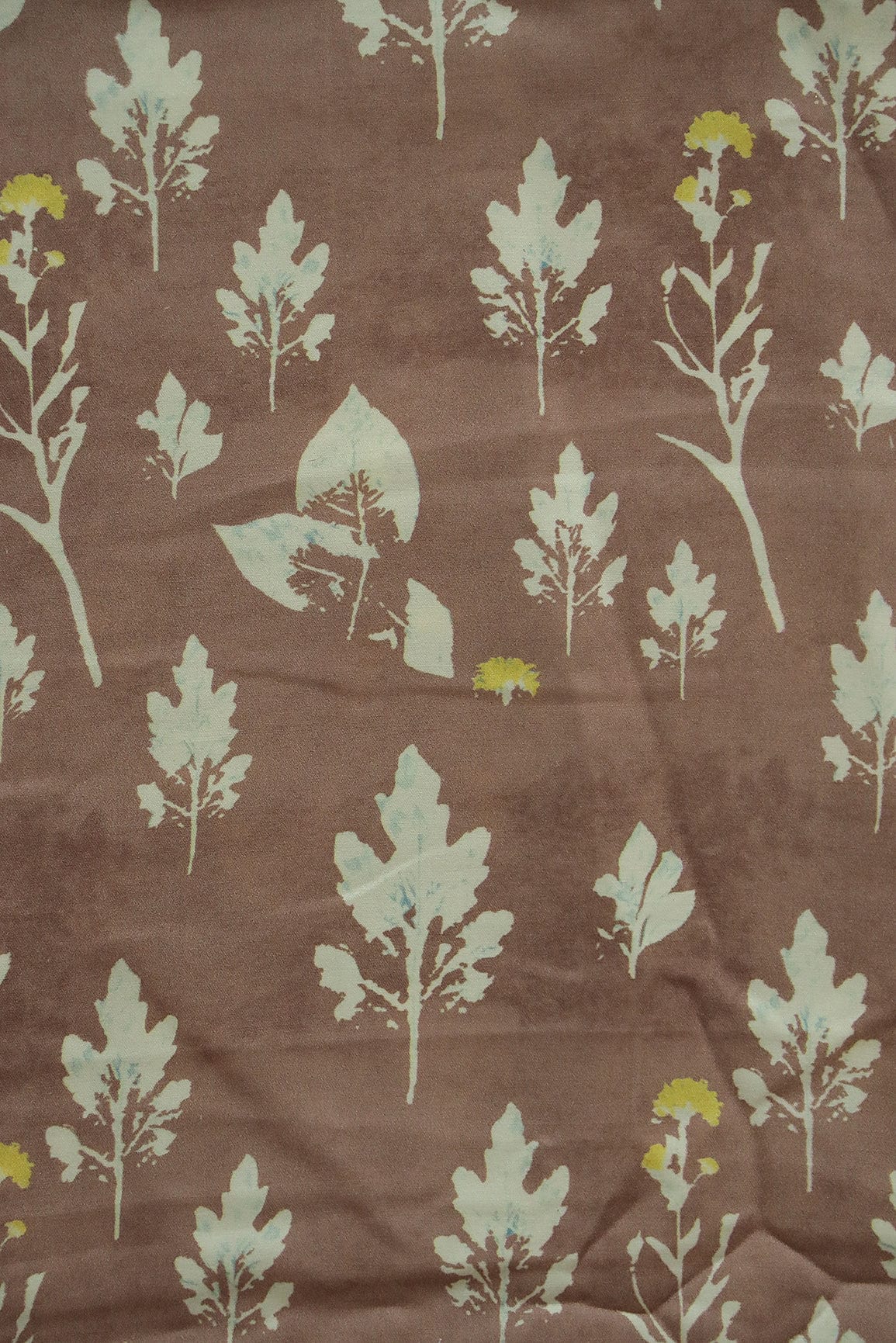AIzaSyBcstauz-XMPRhEY21AUzeo032pxrXB5Ug - Floral Motif Digital Print Design on Light Brown Linen Satin Fabric