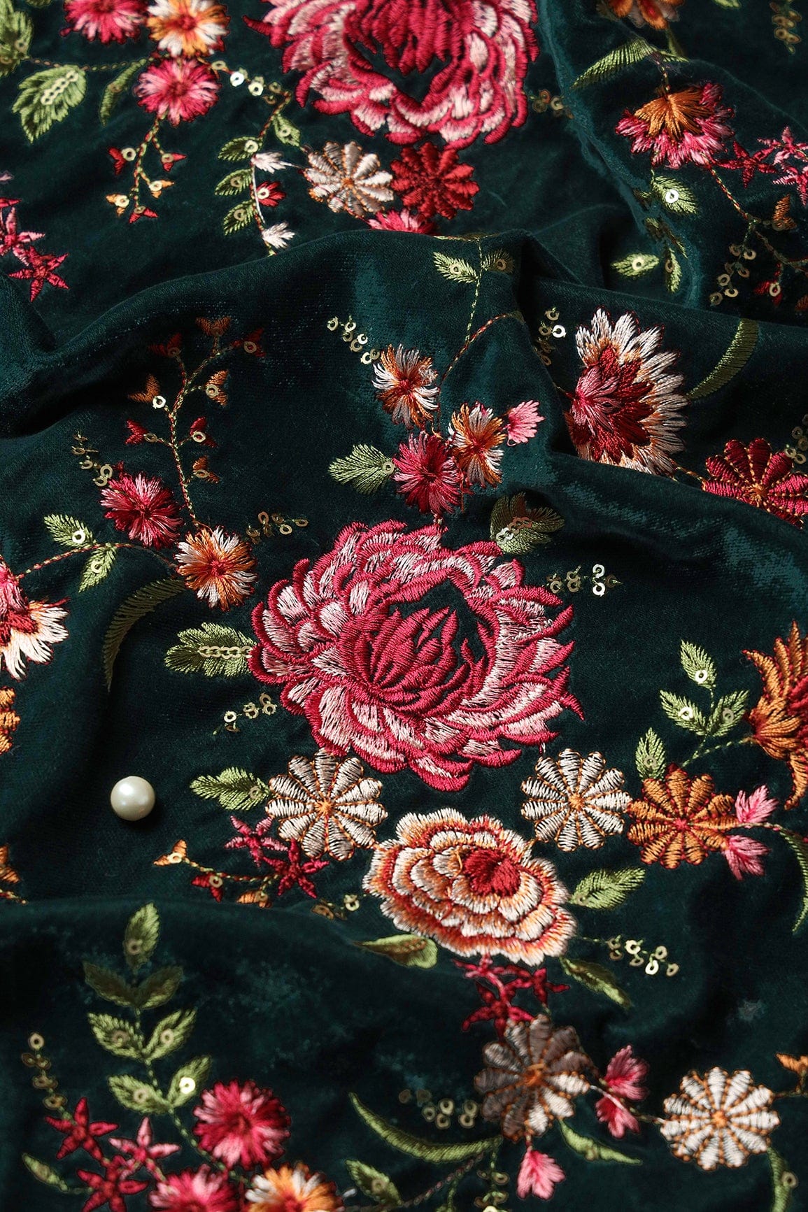 AIzaSyBcstauz-XMPRhEY21AUzeo032pxrXB5Ug - Fuchsia And Bottle Green saree set (2 Piece)