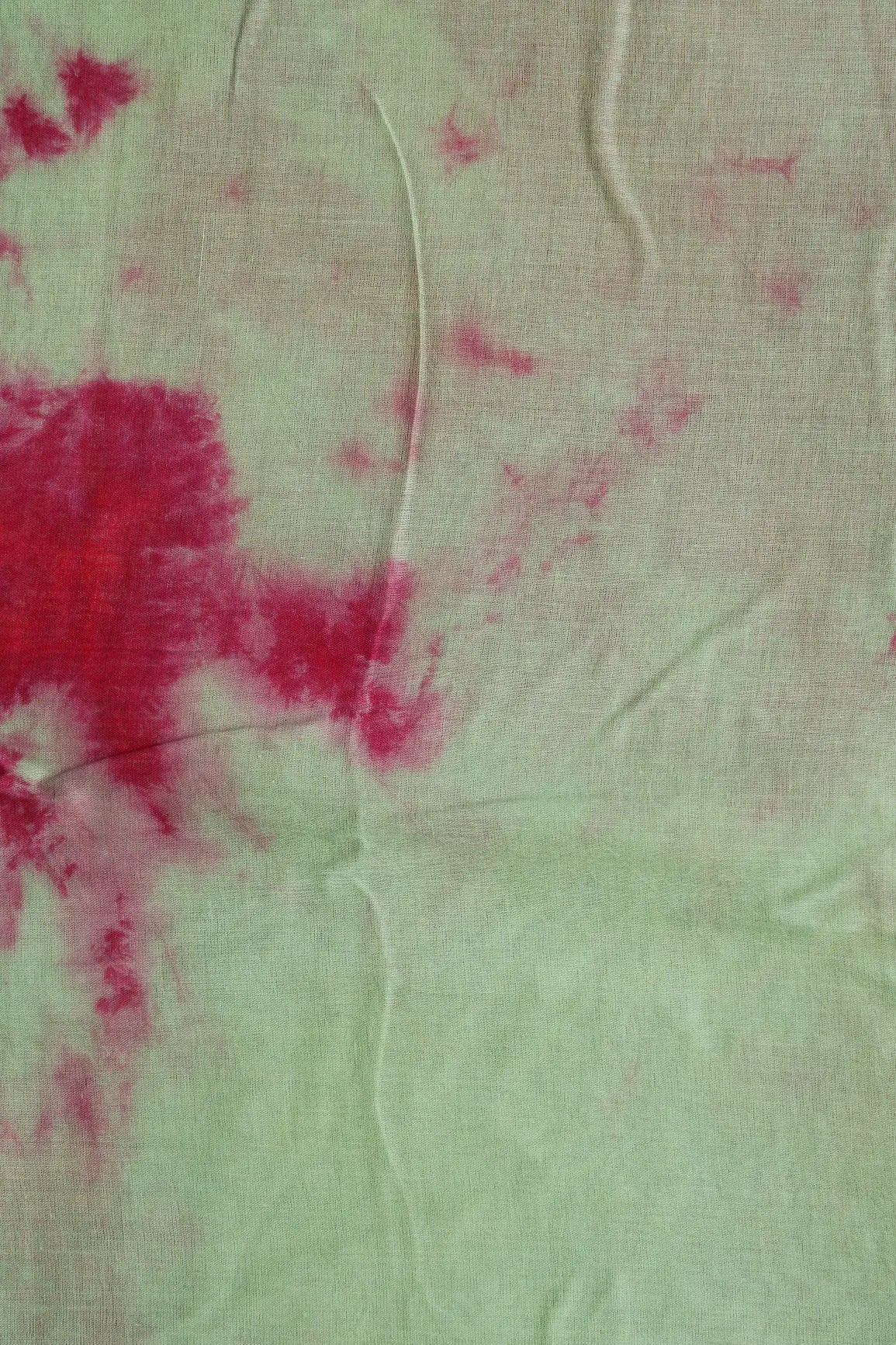 AIzaSyBcstauz-XMPRhEY21AUzeo032pxrXB5Ug - Fuchsia And Olive Tie & Dye Shibori Print On Pure Mul Cotton Fabric
