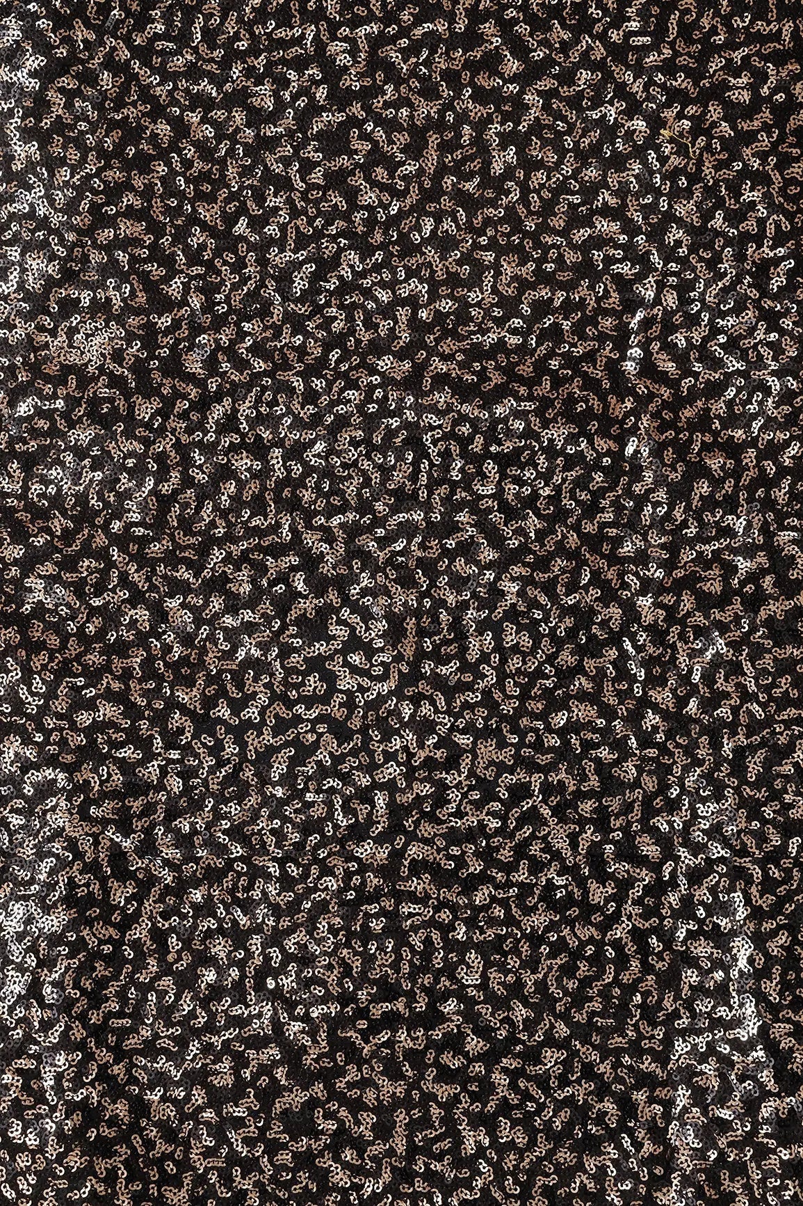 AIzaSyBcstauz-XMPRhEY21AUzeo032pxrXB5Ug - Gold And Black Sequins All Over Embroidery On Black Viscose Georgette Fabric