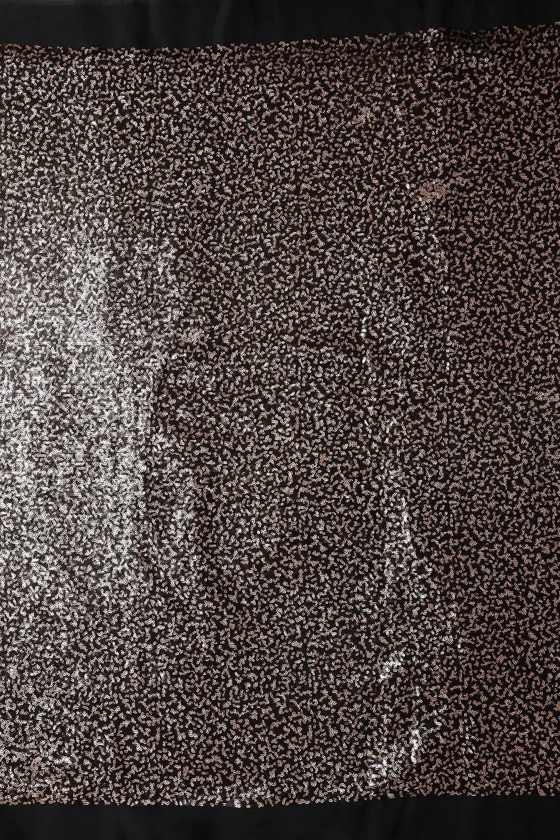 AIzaSyBcstauz-XMPRhEY21AUzeo032pxrXB5Ug - Gold And Black Sequins All Over Embroidery On Black Viscose Georgette Fabric