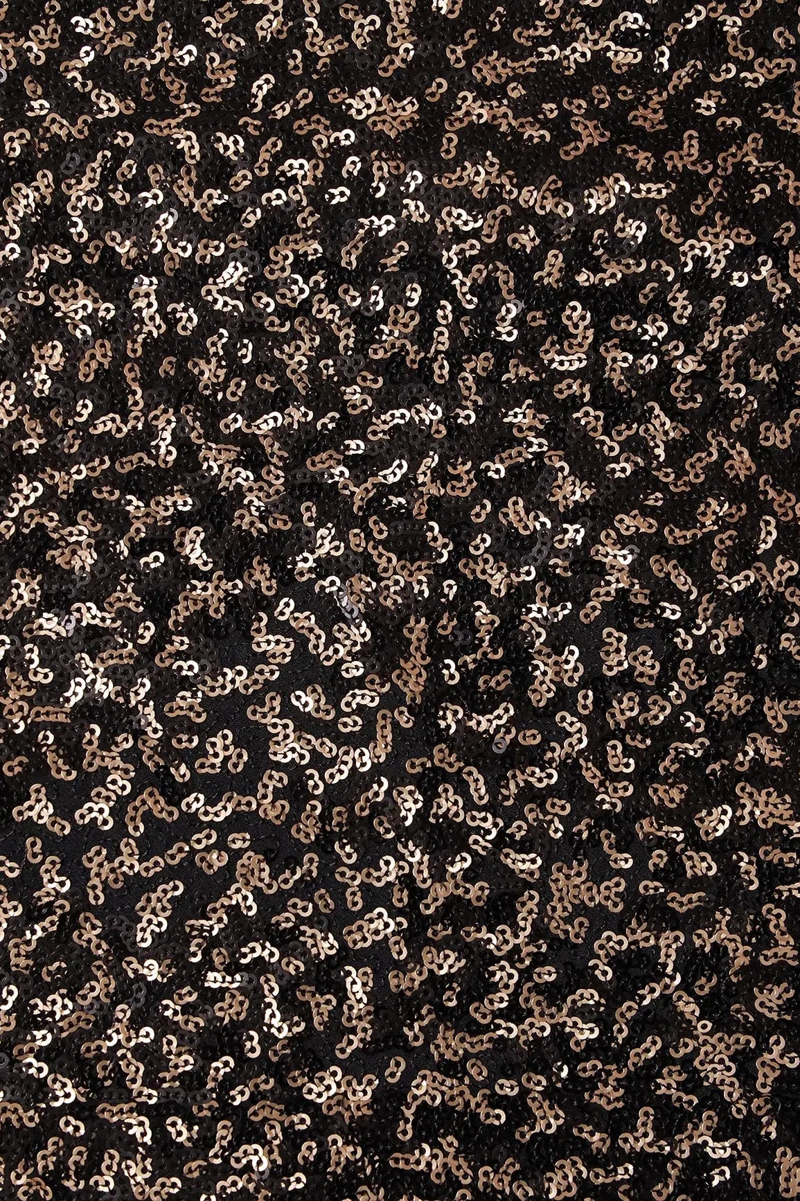 AIzaSyBcstauz-XMPRhEY21AUzeo032pxrXB5Ug - Gold And Black Sequins All Over Embroidery On Black Viscose Georgette Fabric