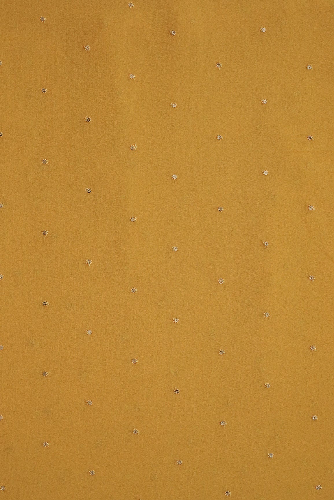 AIzaSyBcstauz-XMPRhEY21AUzeo032pxrXB5Ug - Gold Sequins Small Motif Embroidery Work On Yellow Georgette Fabric