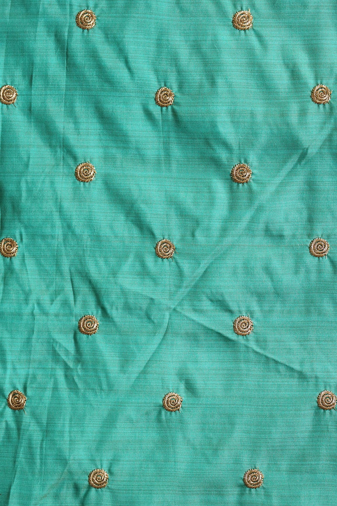 AIzaSyBcstauz-XMPRhEY21AUzeo032pxrXB5Ug - Gold Zari Small Motif Embroidery Work On Rama Bamboo Silk Fabric