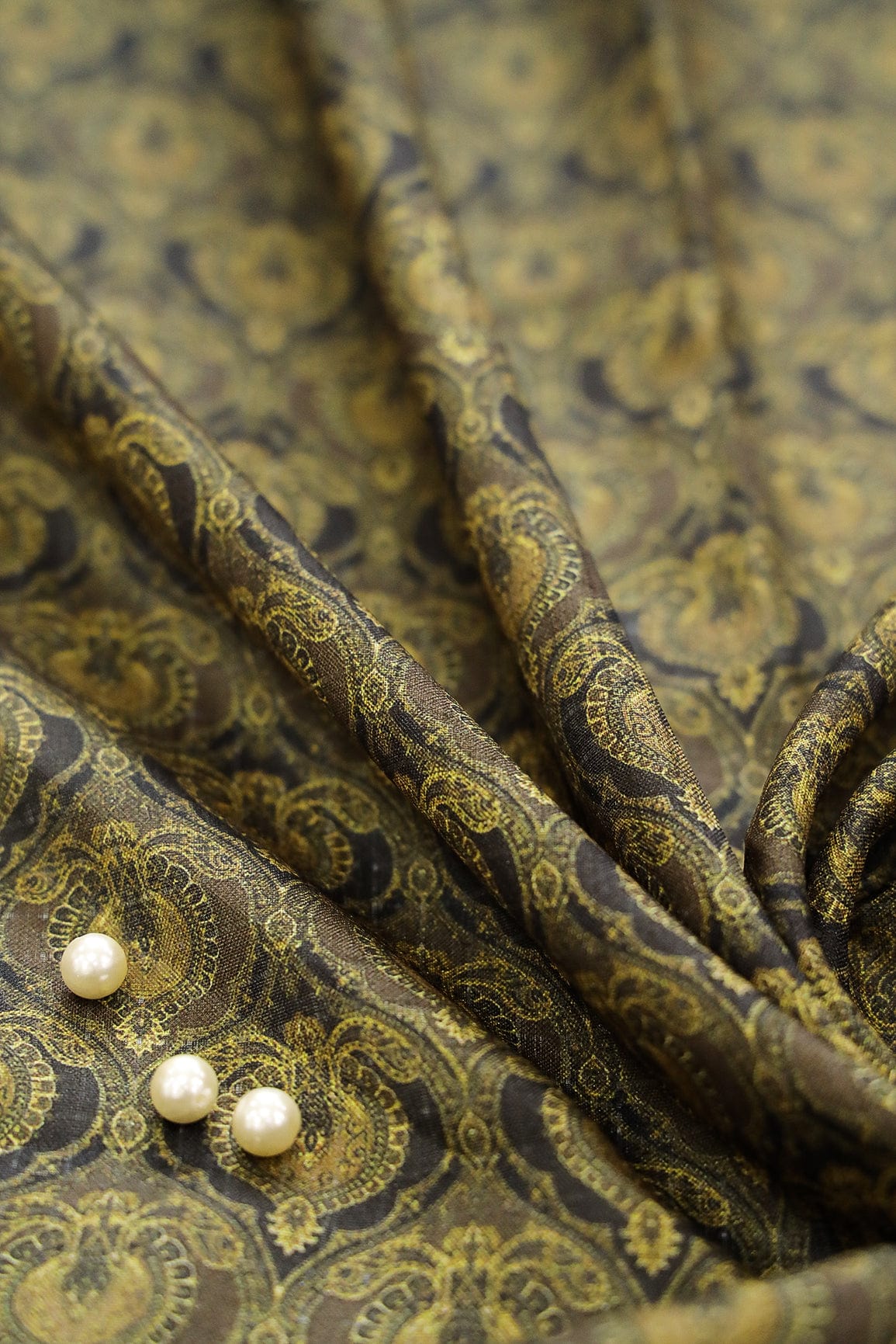 AIzaSyBcstauz-XMPRhEY21AUzeo032pxrXB5Ug - Green Culture Digital Print on Silk Fabric