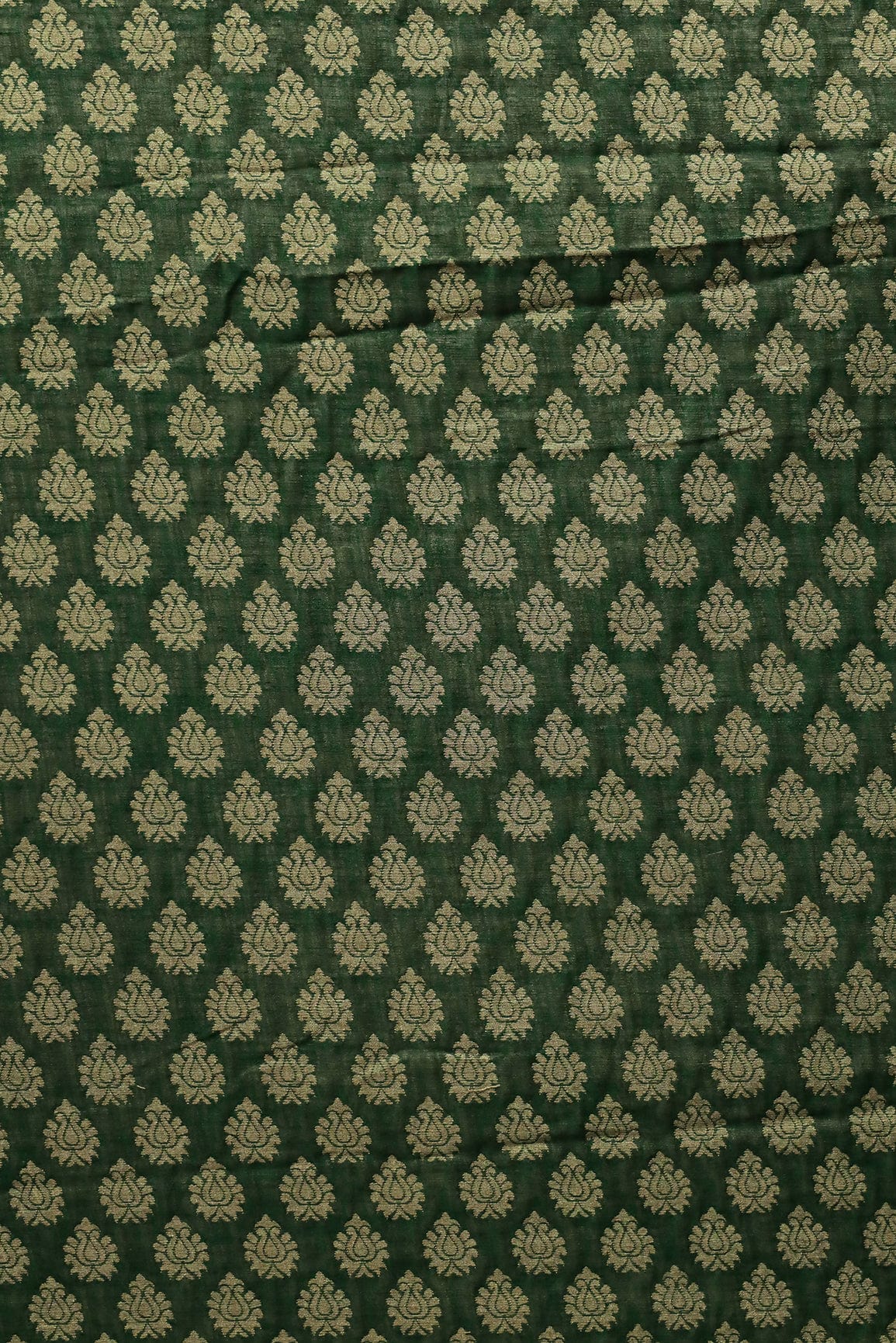 AIzaSyBcstauz-XMPRhEY21AUzeo032pxrXB5Ug - Green Ethnic Booti Pure Taspa Jute Banarasi Jacquard Fabric