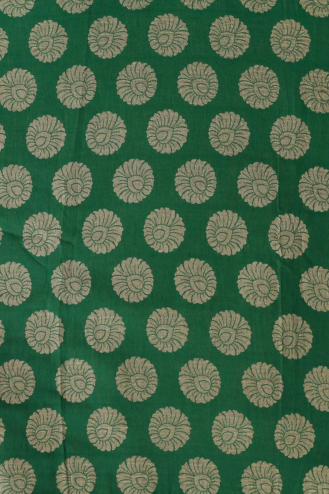 AIzaSyBcstauz-XMPRhEY21AUzeo032pxrXB5Ug - Green Ethnic Butta Pure Taspa Zari Banarasi Jacquard Fabric