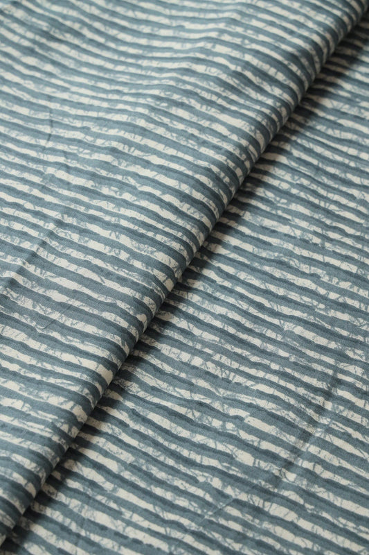 AIzaSyBcstauz-XMPRhEY21AUzeo032pxrXB5Ug - Grey And Cream Stripes Print On Pure Rayon Fabric