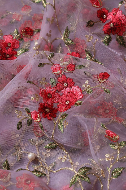 AIzaSyBcstauz-XMPRhEY21AUzeo032pxrXB5Ug - Grey And Red Saree set (2 Piece)