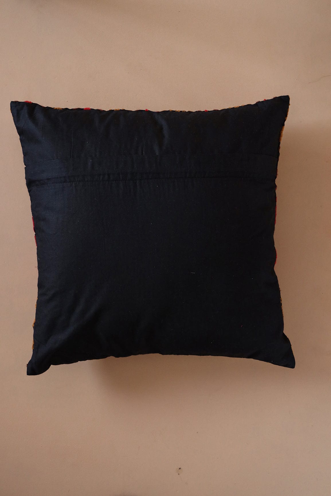 AIzaSyBcstauz-XMPRhEY21AUzeo032pxrXB5Ug - Heavy Artistic Embroidery on Black cotton Cushion Cover (16*16 inches)