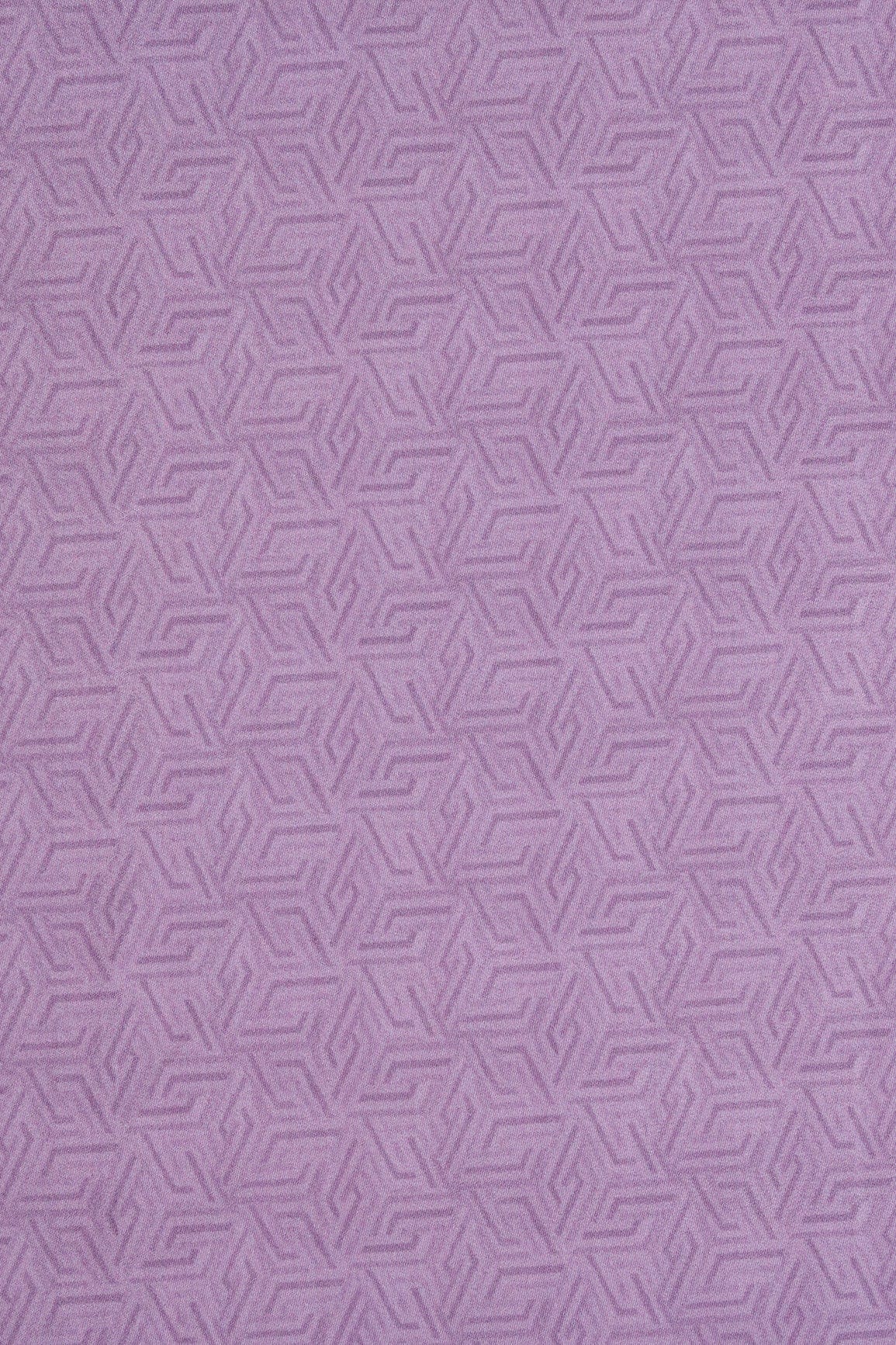 AIzaSyBcstauz-XMPRhEY21AUzeo032pxrXB5Ug - Lavender Geometric Pattern Digital Print On French Crepe Fabric