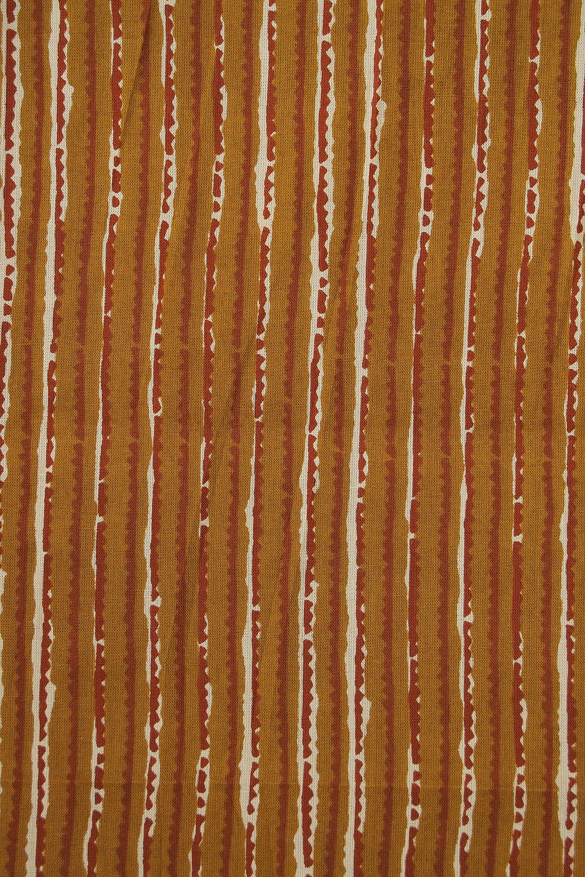 AIzaSyBcstauz-XMPRhEY21AUzeo032pxrXB5Ug - Light Brown Stripes Screen Print on organic Cotton Fabric