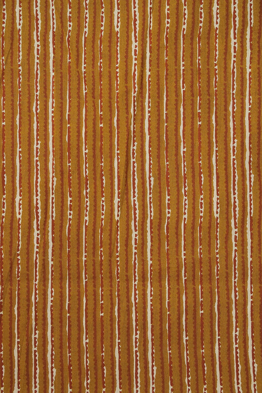 AIzaSyBcstauz-XMPRhEY21AUzeo032pxrXB5Ug - Light Brown Stripes Screen Print on organic Cotton Fabric