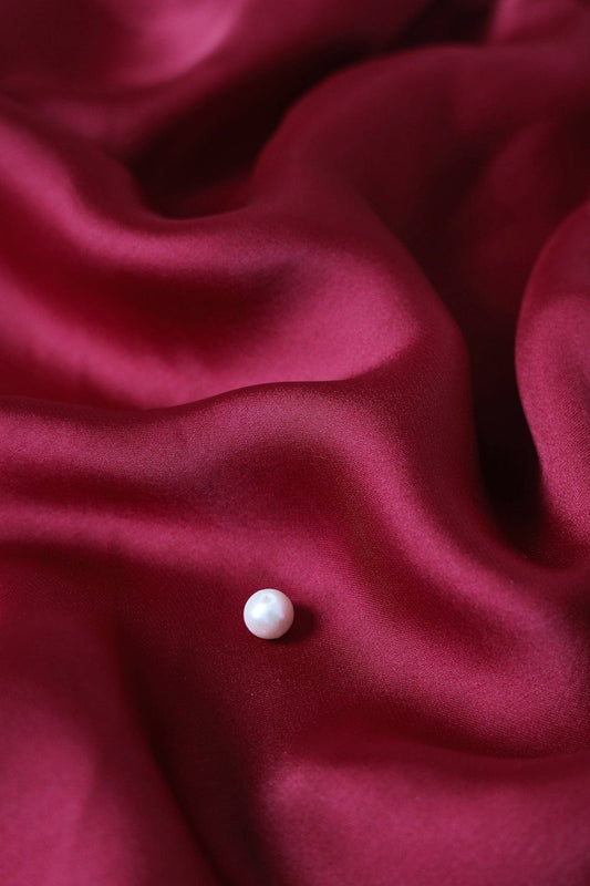 Maroon Dyed Georgette Satin Fabric