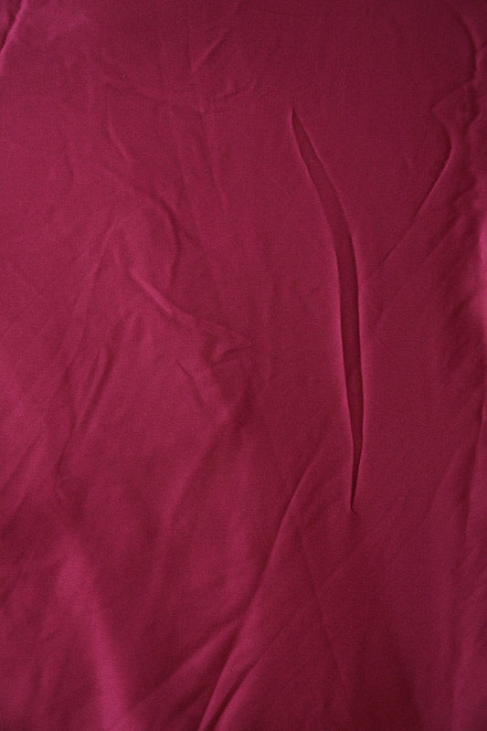 Maroon Dyed Georgette Satin Fabric