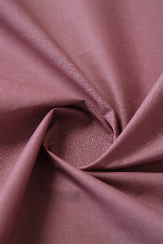 Mauve Dyed Pure Cotton Fabric