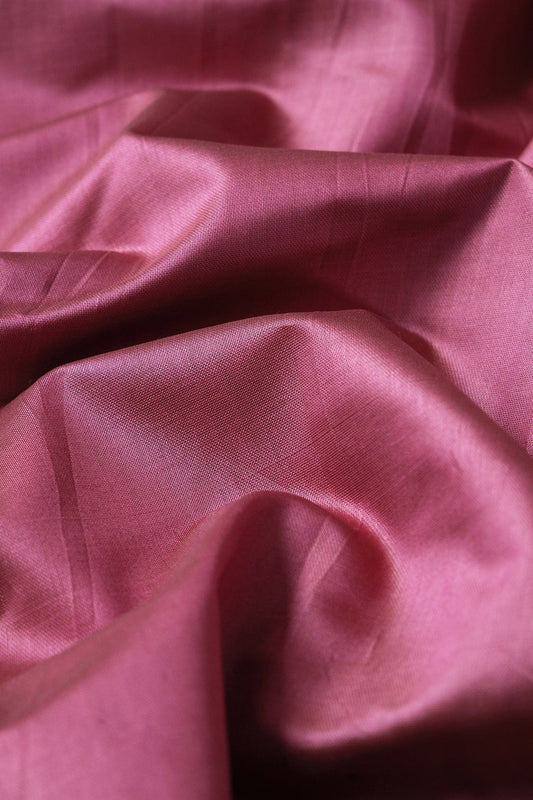 Mauve Dyed Viscose Chanderi Silk Fabric