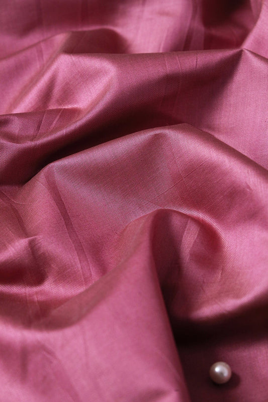 Mauve Dyed Viscose Chanderi Silk Fabric