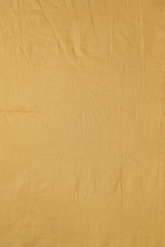 Mustard Dyed Viscose Chanderi Silk Fabric