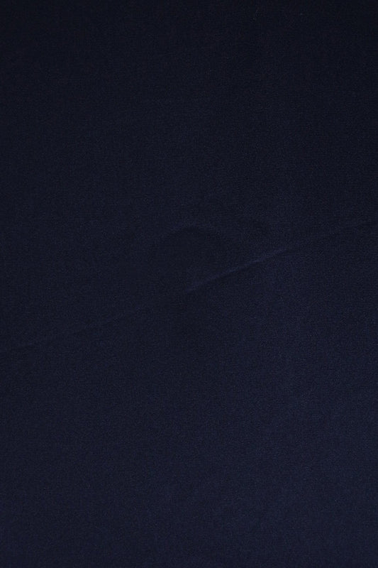 Navy Blue Dyed Georgette Satin Fabric