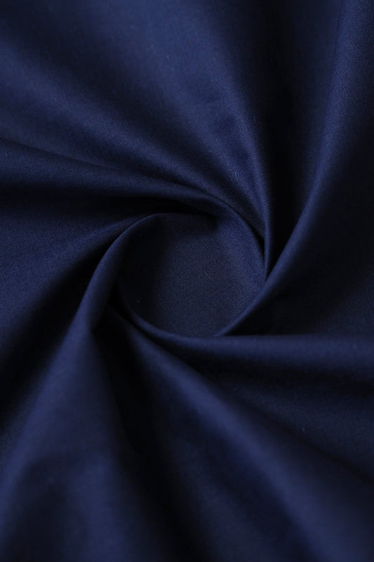 Navy Blue Dyed Pure Cotton Fabric