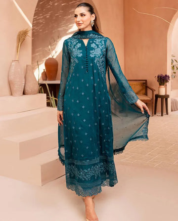 Designer Pumoum Neck Top With Embroidery with And Dupatta