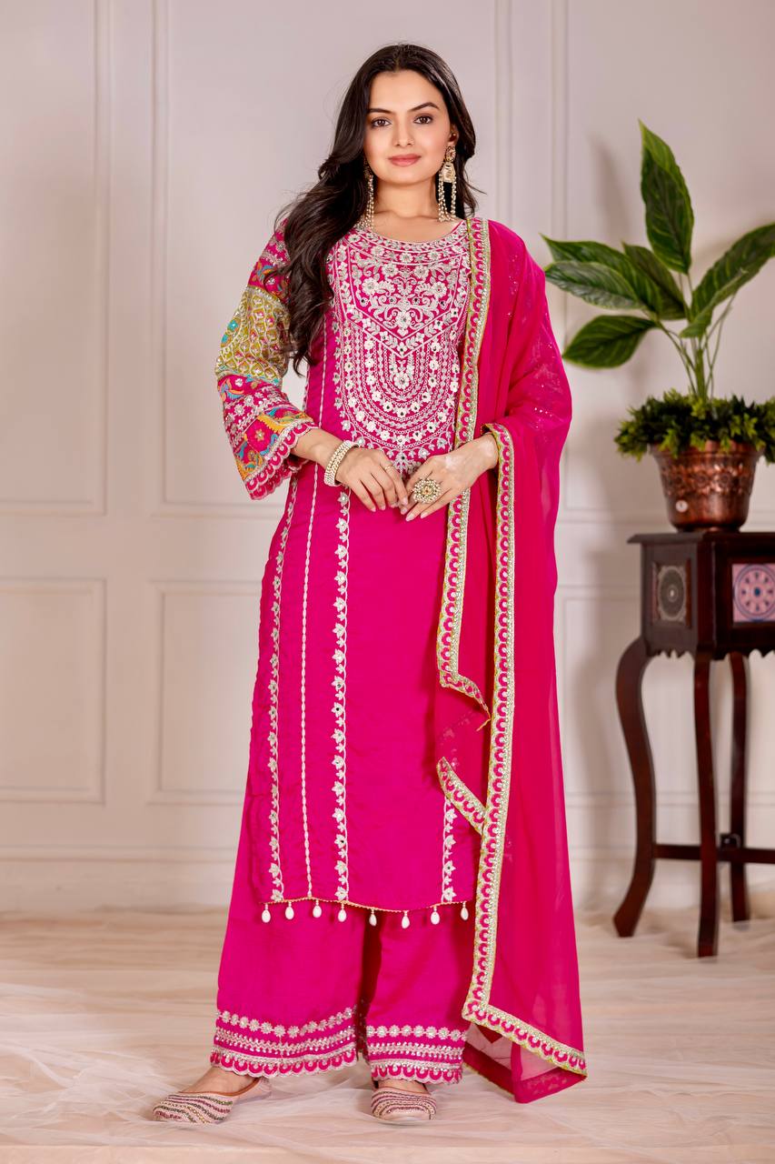 Traditional Yet Trendy Festive Special Kurti Set with Dupatta