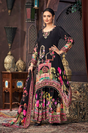 Orchid Bloom Perfact Top, Plazzo & Dupatta Set