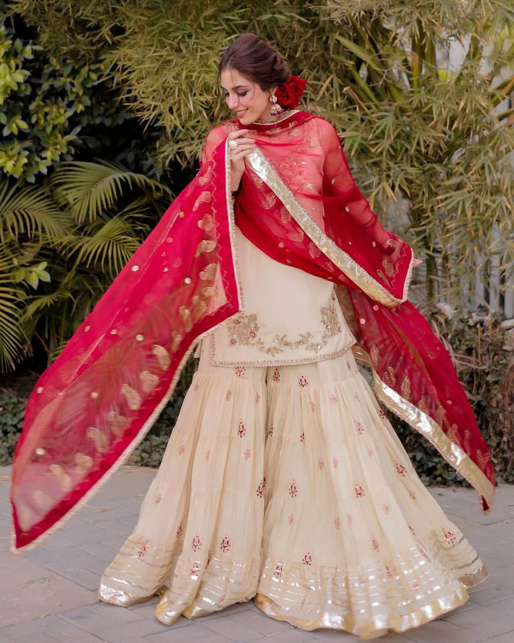 The Royal Traditional Sarara Suit With Dupatta