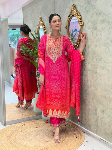 Ruby Radiance Festive Ensemble Suit Set