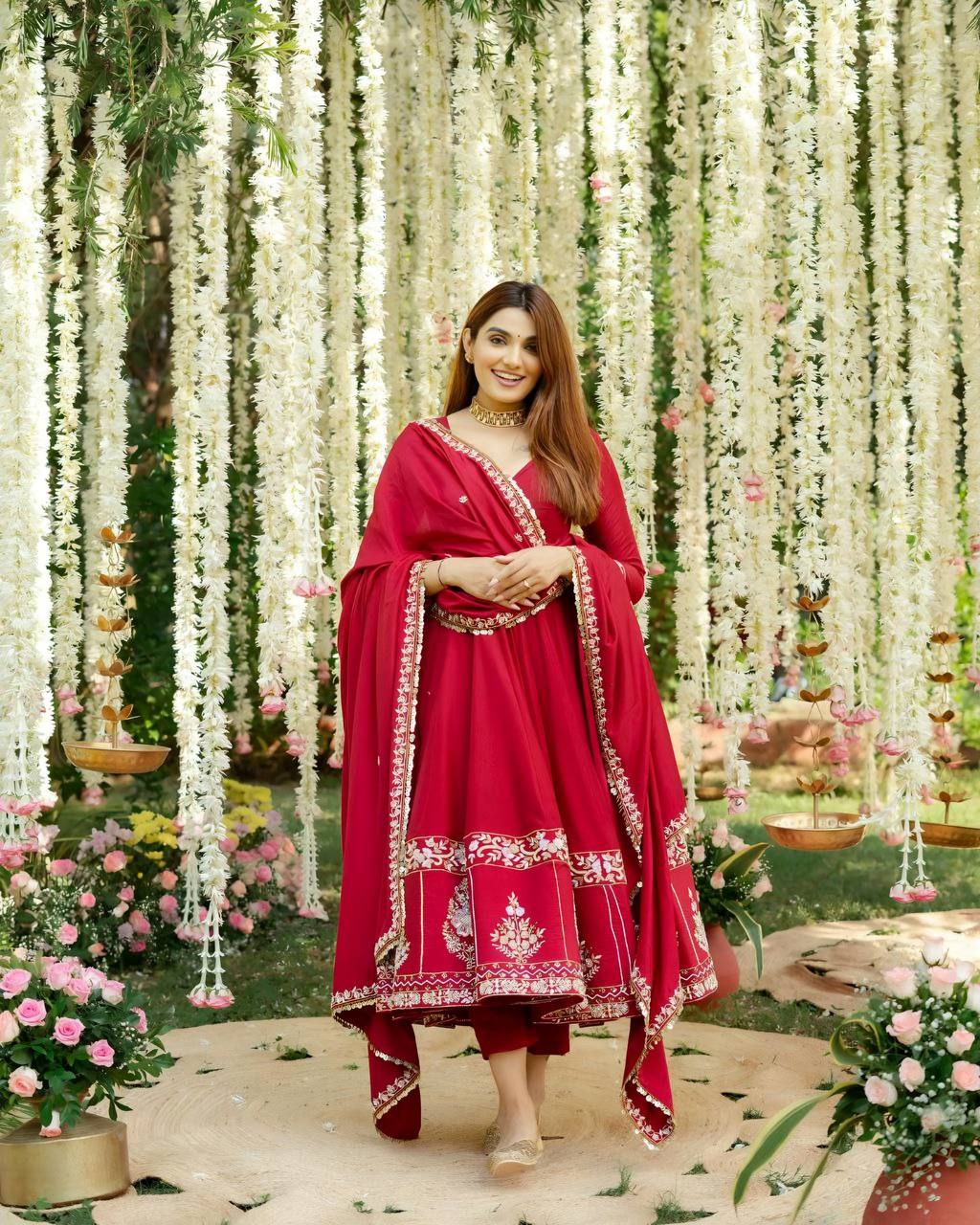 Inaaya Festive Bloom Designer Anarkali Suit