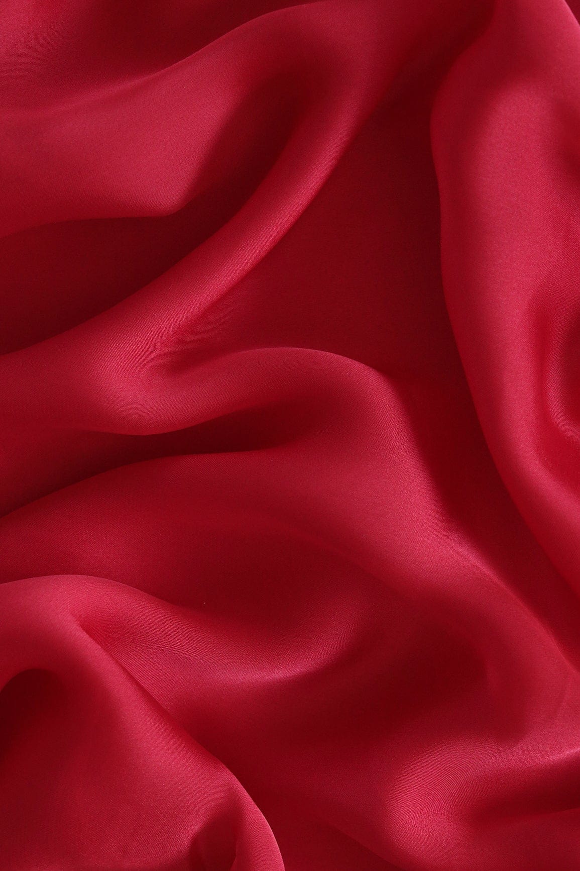 AIzaSyBcstauz-XMPRhEY21AUzeo032pxrXB5Ug - Cherry Red Dyed Georgette Satin Fabric
