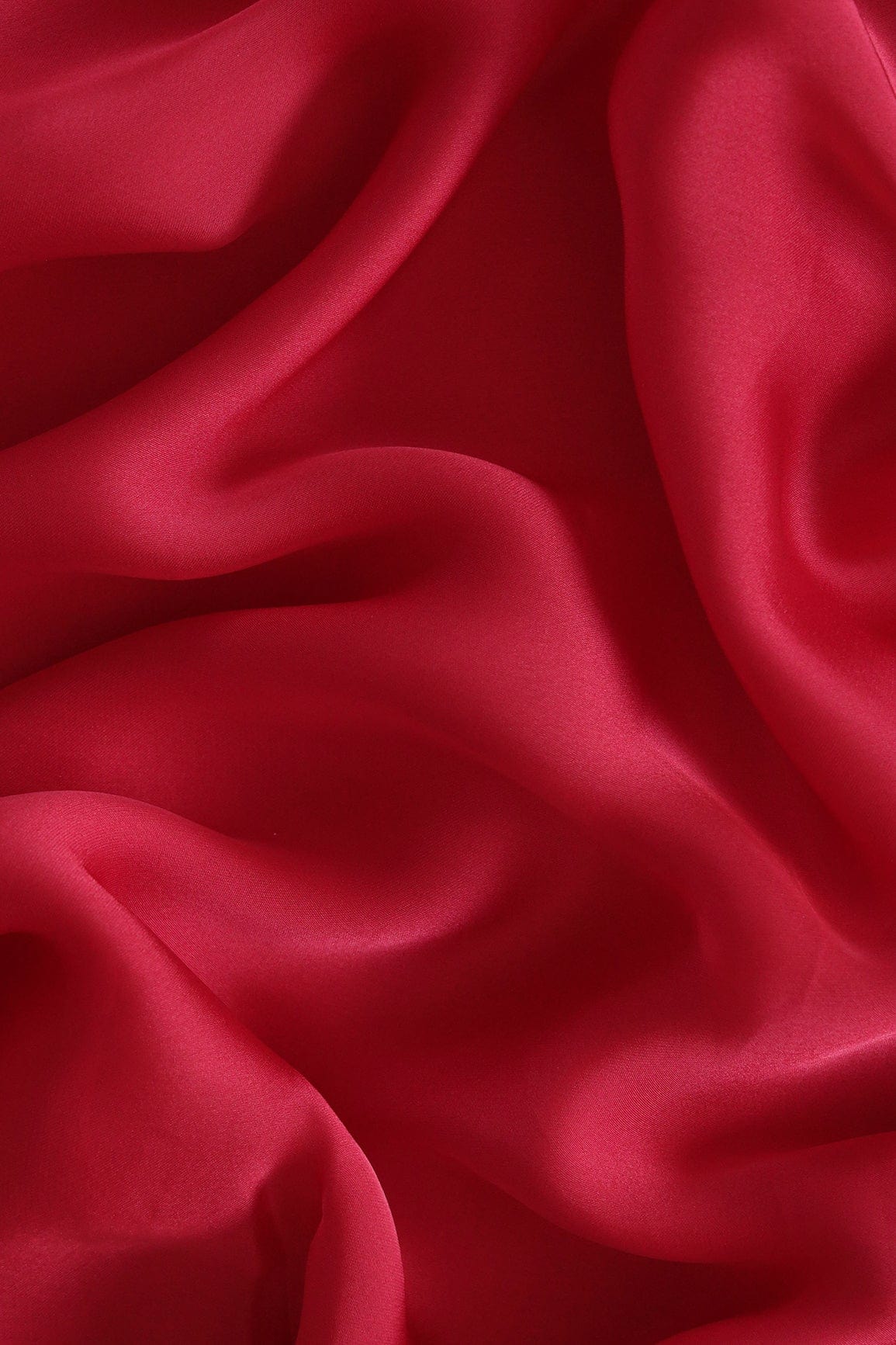 AIzaSyBcstauz-XMPRhEY21AUzeo032pxrXB5Ug - Cherry Red Dyed Georgette Satin Fabric