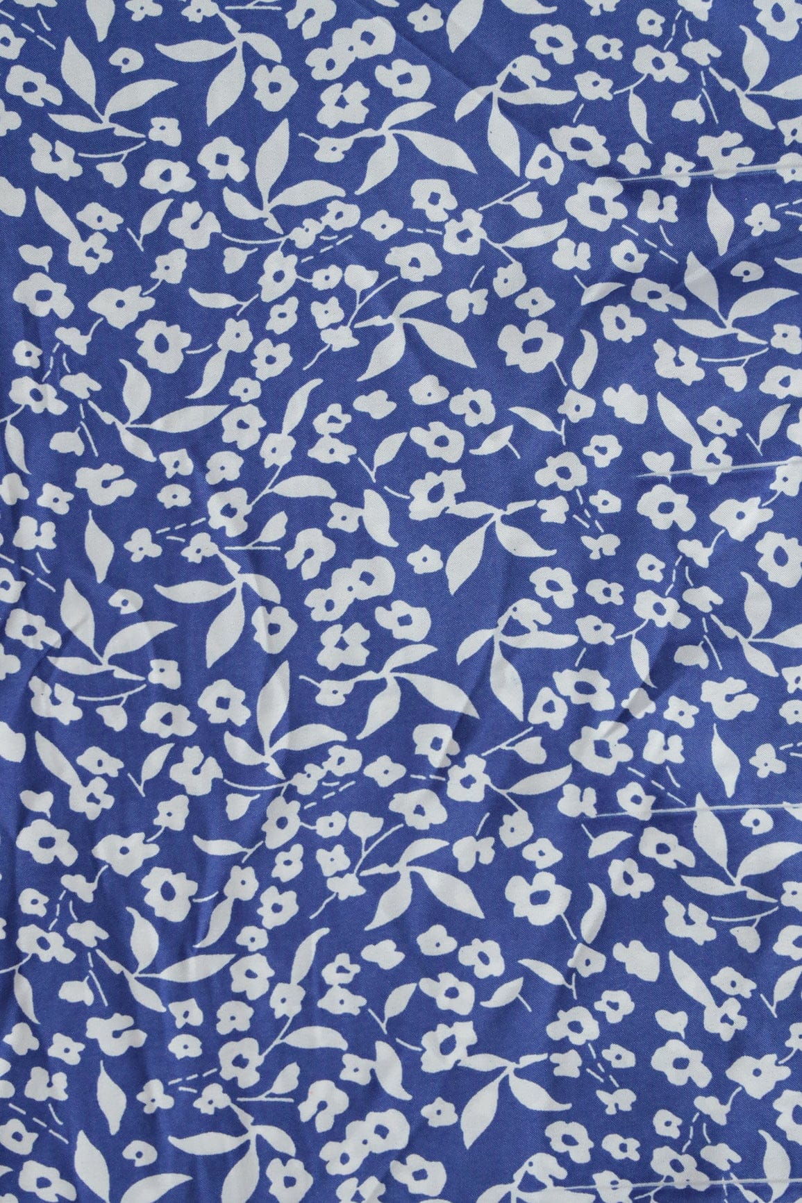 AIzaSyBcstauz-XMPRhEY21AUzeo032pxrXB5Ug - Big Width "56" Beautiful White Floral Digital Print On Blue Crepe Satin Fabric