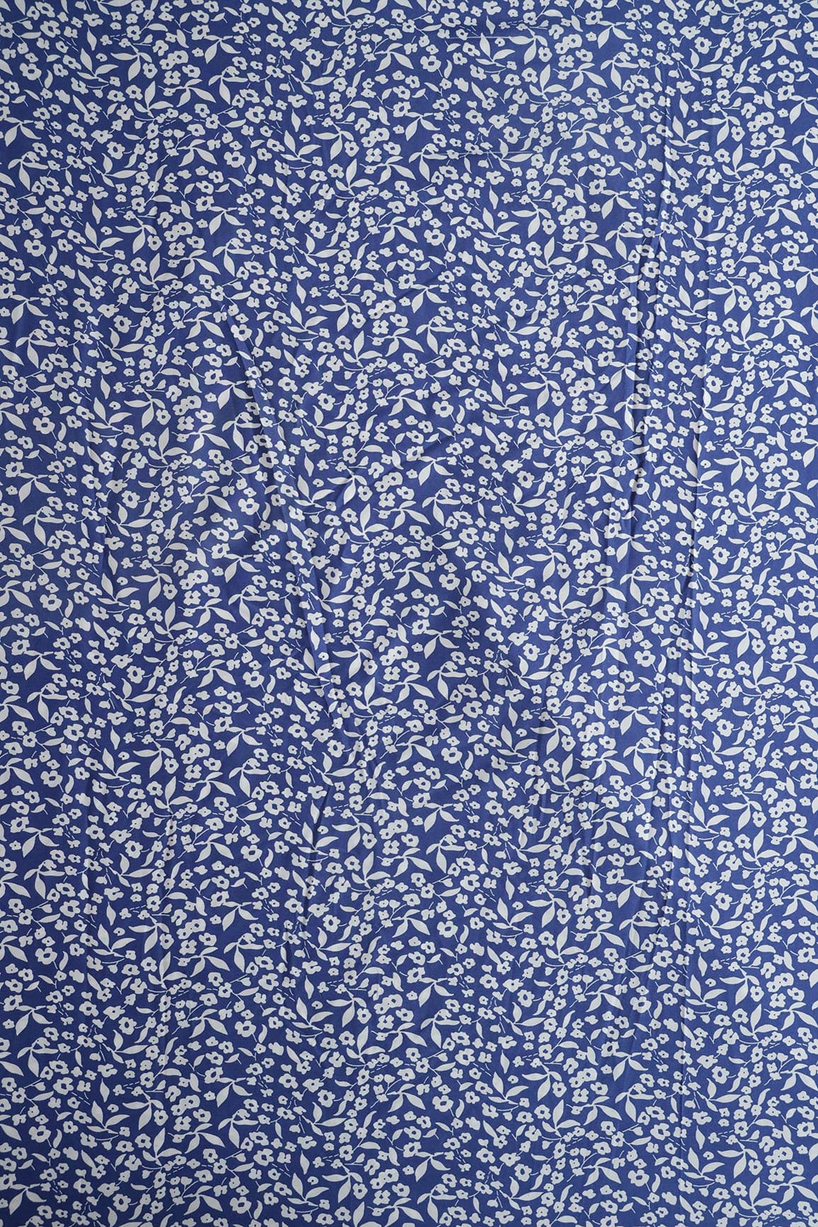 AIzaSyBcstauz-XMPRhEY21AUzeo032pxrXB5Ug - Big Width "56" Beautiful White Floral Digital Print On Blue Crepe Satin Fabric