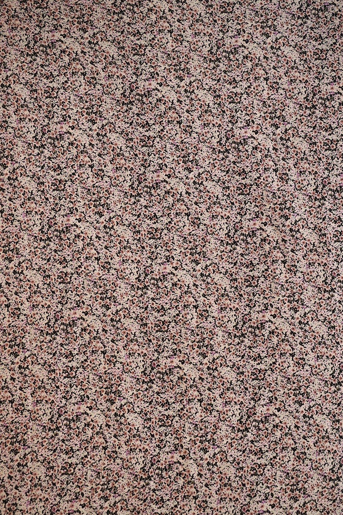 AIzaSyBcstauz-XMPRhEY21AUzeo032pxrXB5Ug - Big Width "56" Black And Brown Small Floral Digital Print On Crepe Satin Fabric
