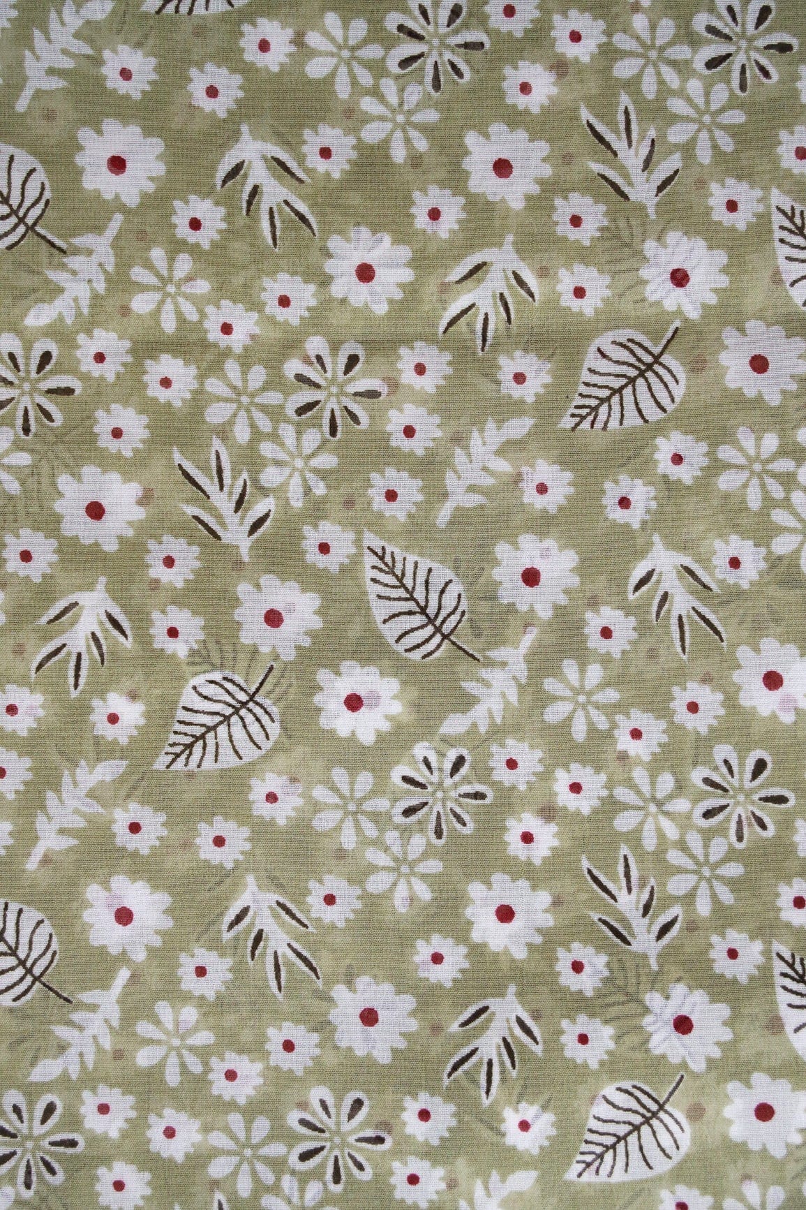 AIzaSyBcstauz-XMPRhEY21AUzeo032pxrXB5Ug - Big Width "56" White Small Floral Digital Print On Light Olive Georgette Fabric